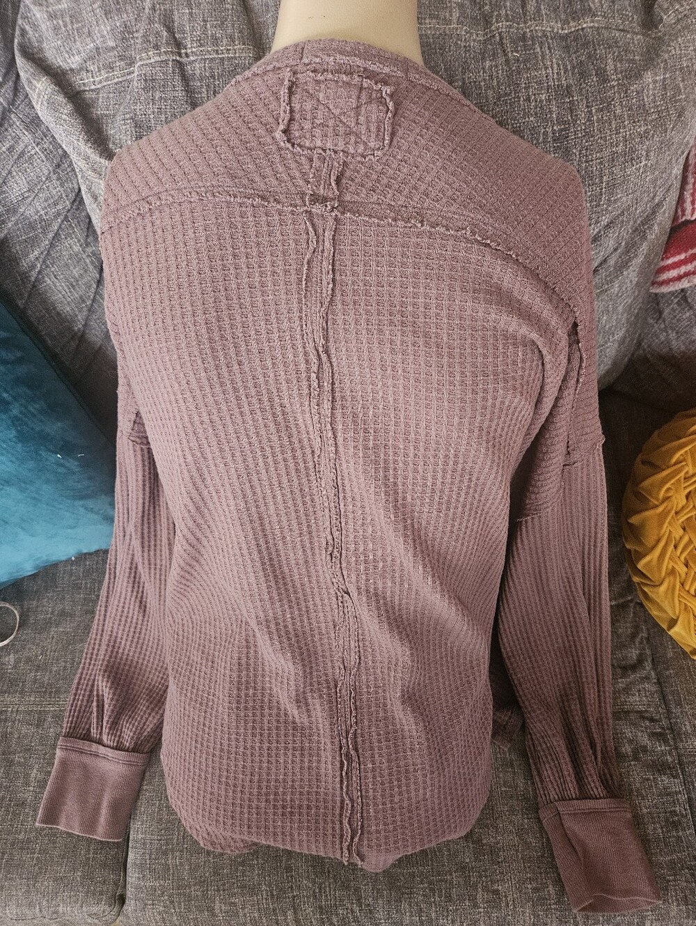 Free People Coraline Thermal Purple top. Large. 38ptp. We The Free - Picture 6 of 13